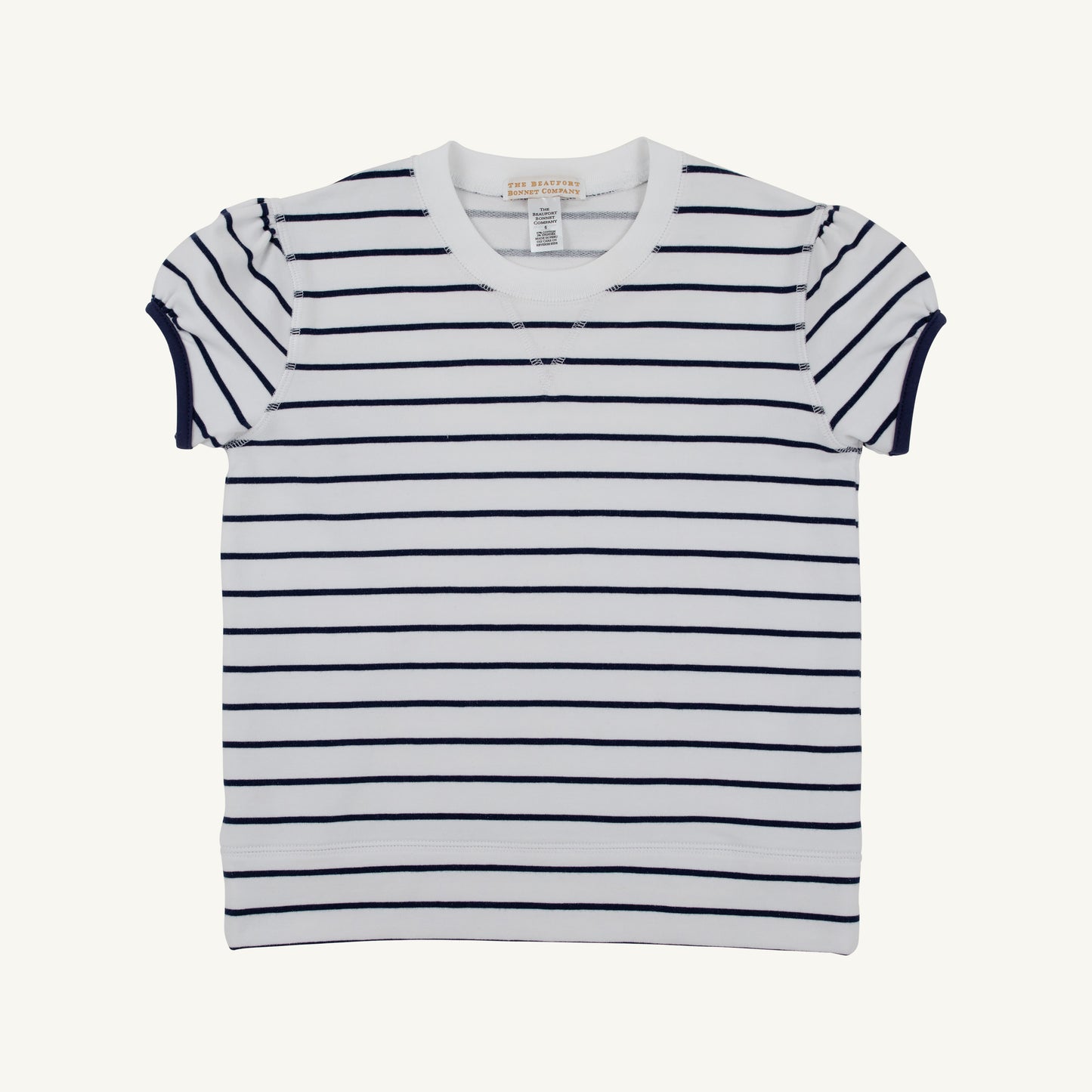Cassidy comfy crewneck - wawhite/nnavy stripe