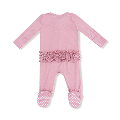 Cameo 2way zipper footie - pink