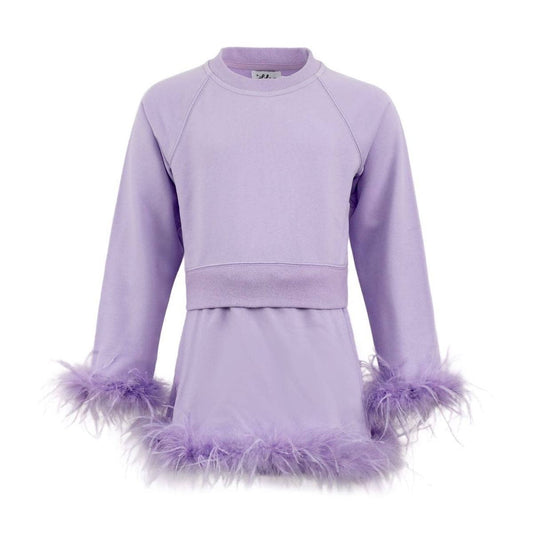 Lavender feather suit