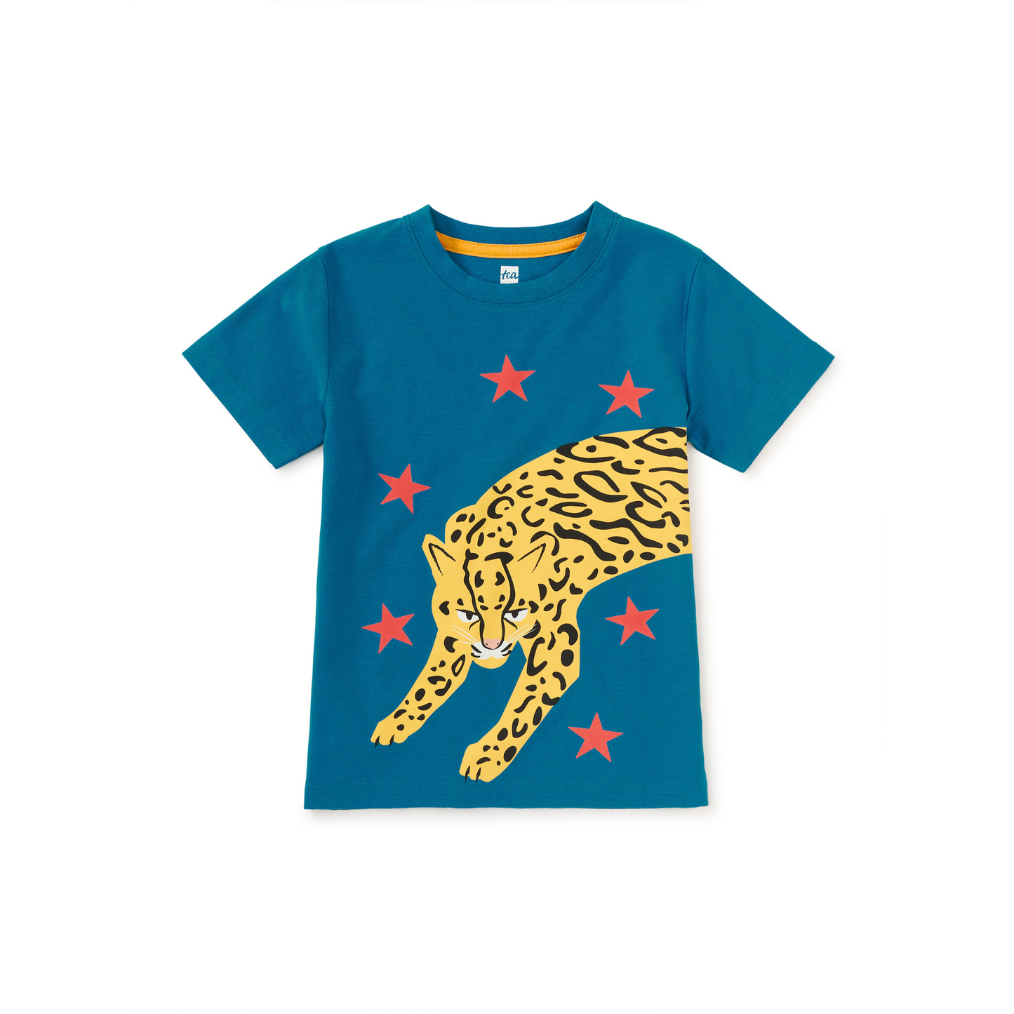 Ocelot pounce graphic tee - aruba