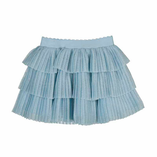 Pleated tulle skirt - sky