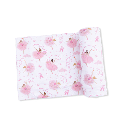 Ribbon ballerinas swaddle blanket