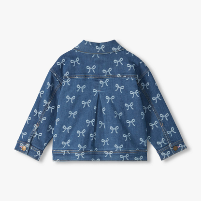 Bows slouchy denim jacket