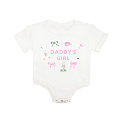 Daddy's girl golf icon s/s romper