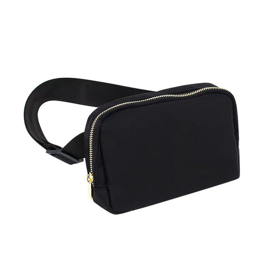 Varsity black waist bag