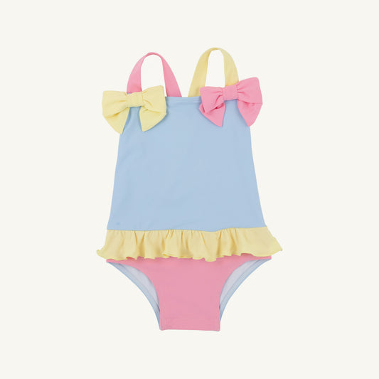 Taylor bay bathing suit - beale st blue/hhpink/lwyellow
