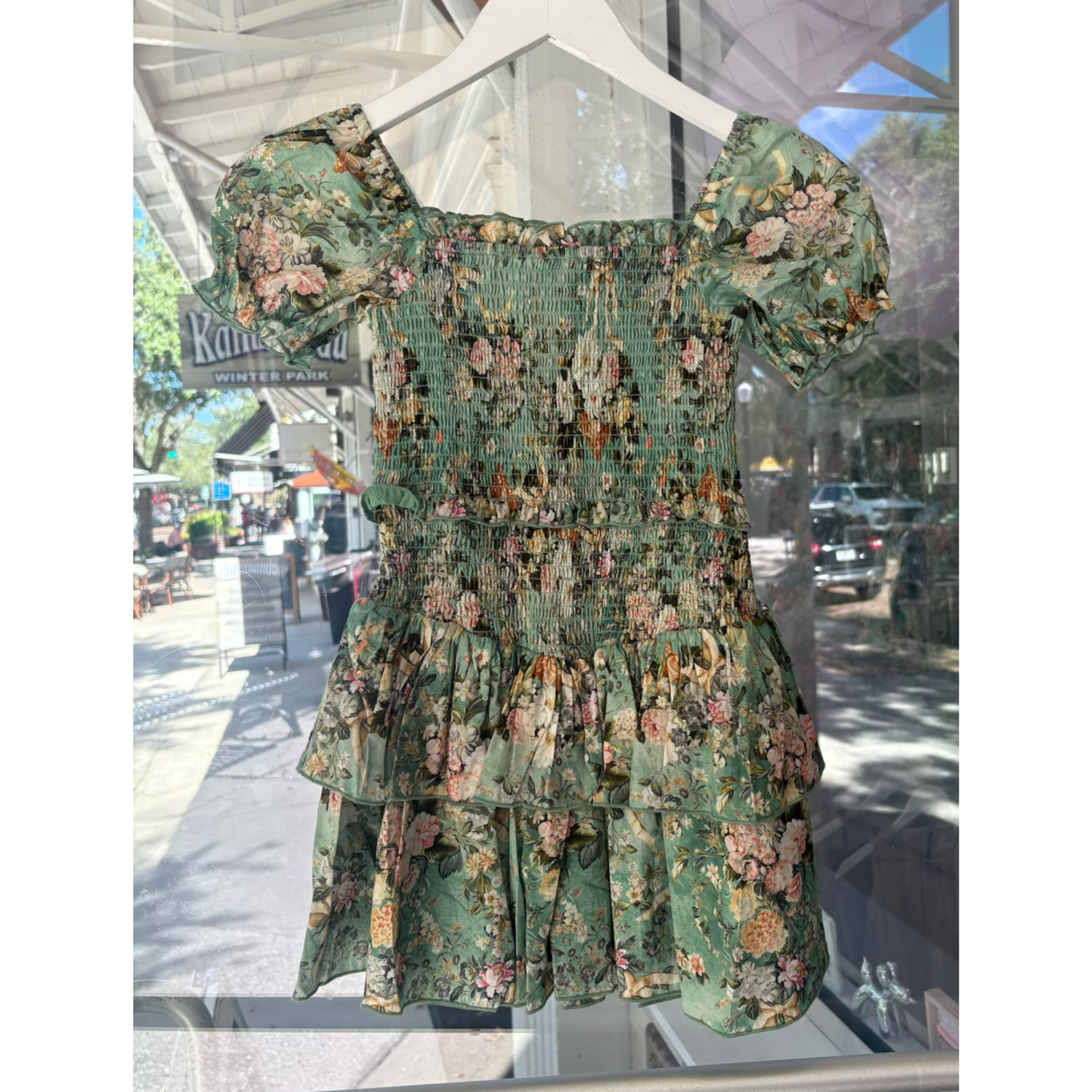 Lainey dress - sage baroque floral