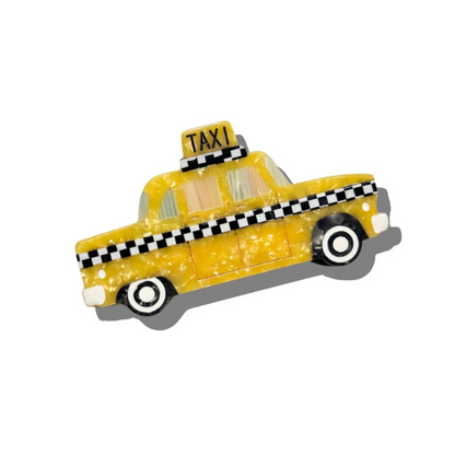 Yellow taxi cab clar hair clip
