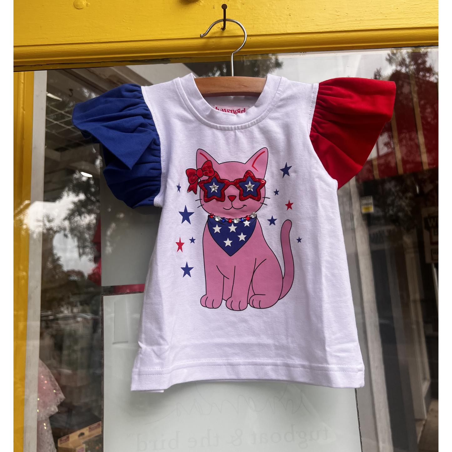 Star kitty flutter tee - white