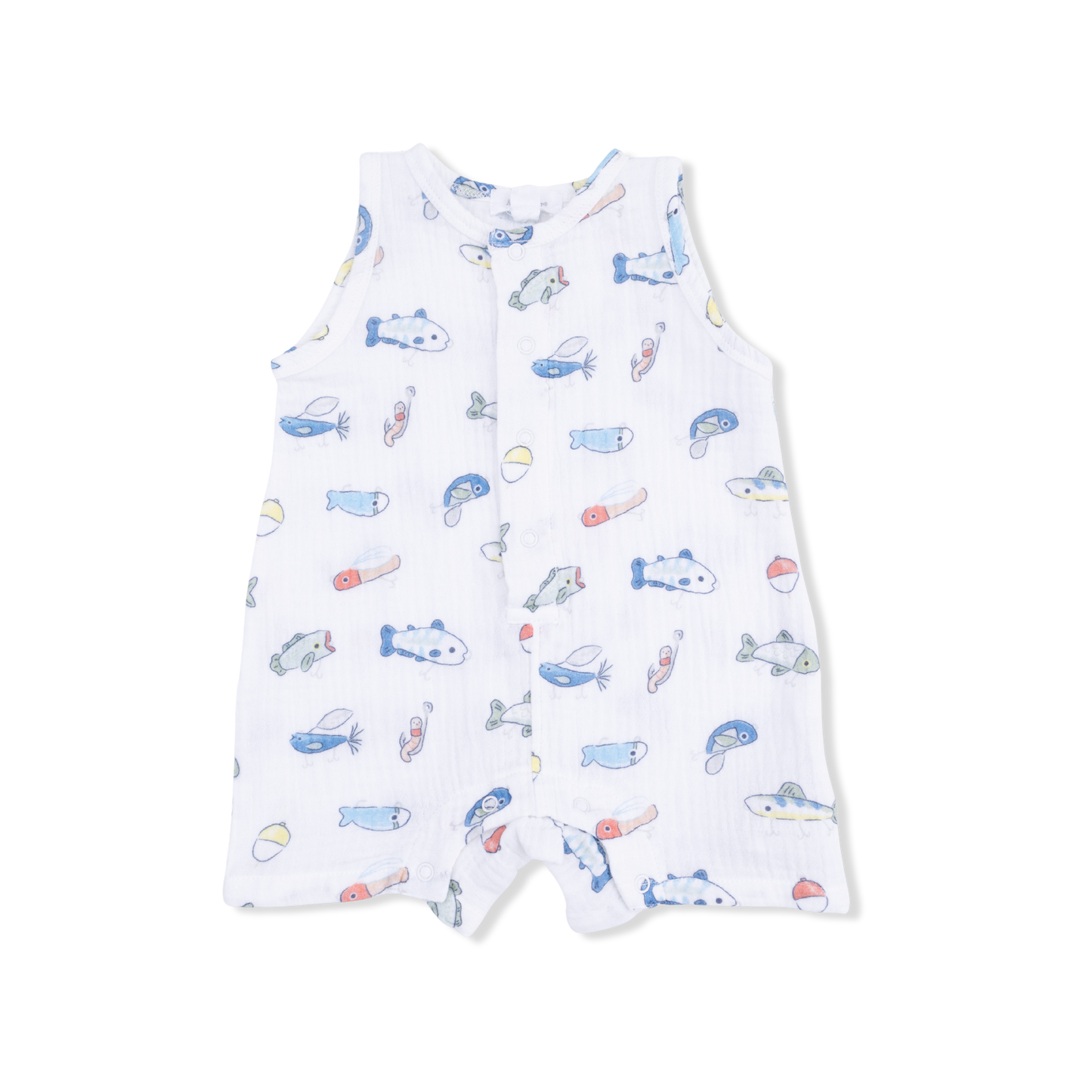 Fishing lures sleeveless shortie romper