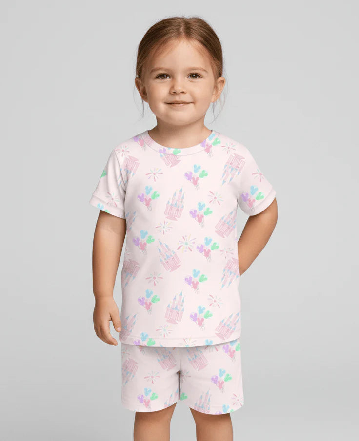 Play castle confetti s/s pj set