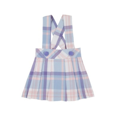Pearl prep skirt - peach blossom plaid