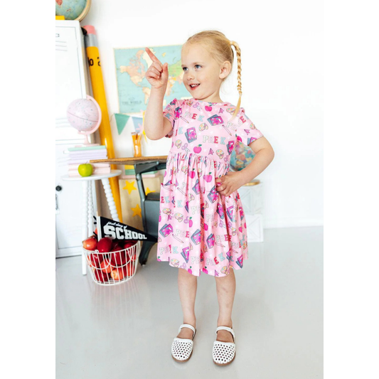 Pre-k s/s pocket twirl dress
