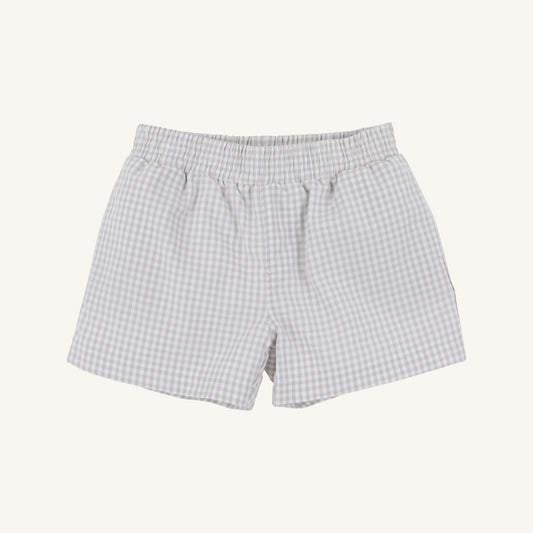 Sheffield shorts - grantley gray mini gingham