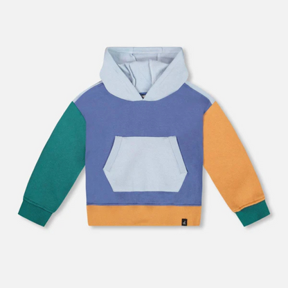Color block hoodie - true navy