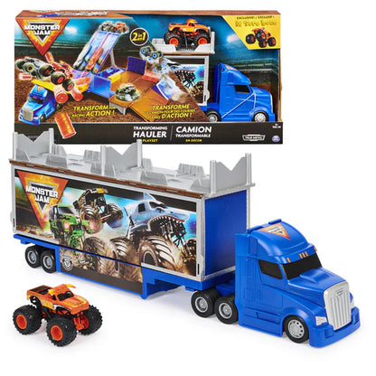 Monster jam 2in1 transforming hauler playset
