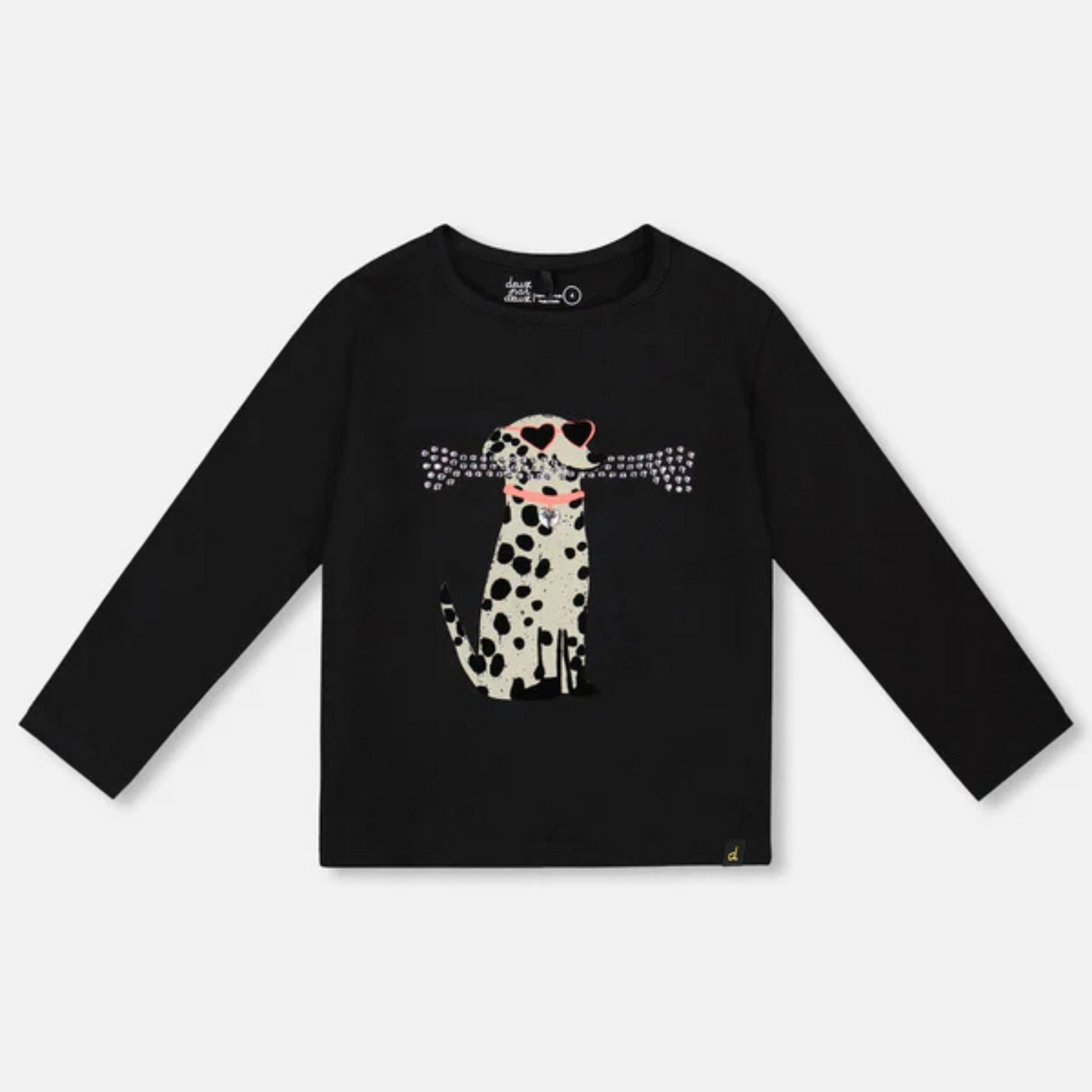 Leopard l/s tshirt - anthracite
