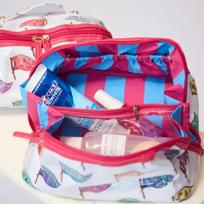 Camp pennant cosmetic bag