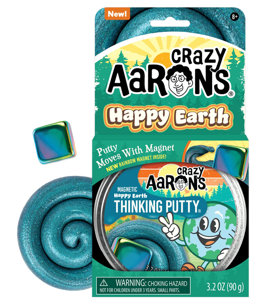 Happy earth thinking putty tin w. magnet