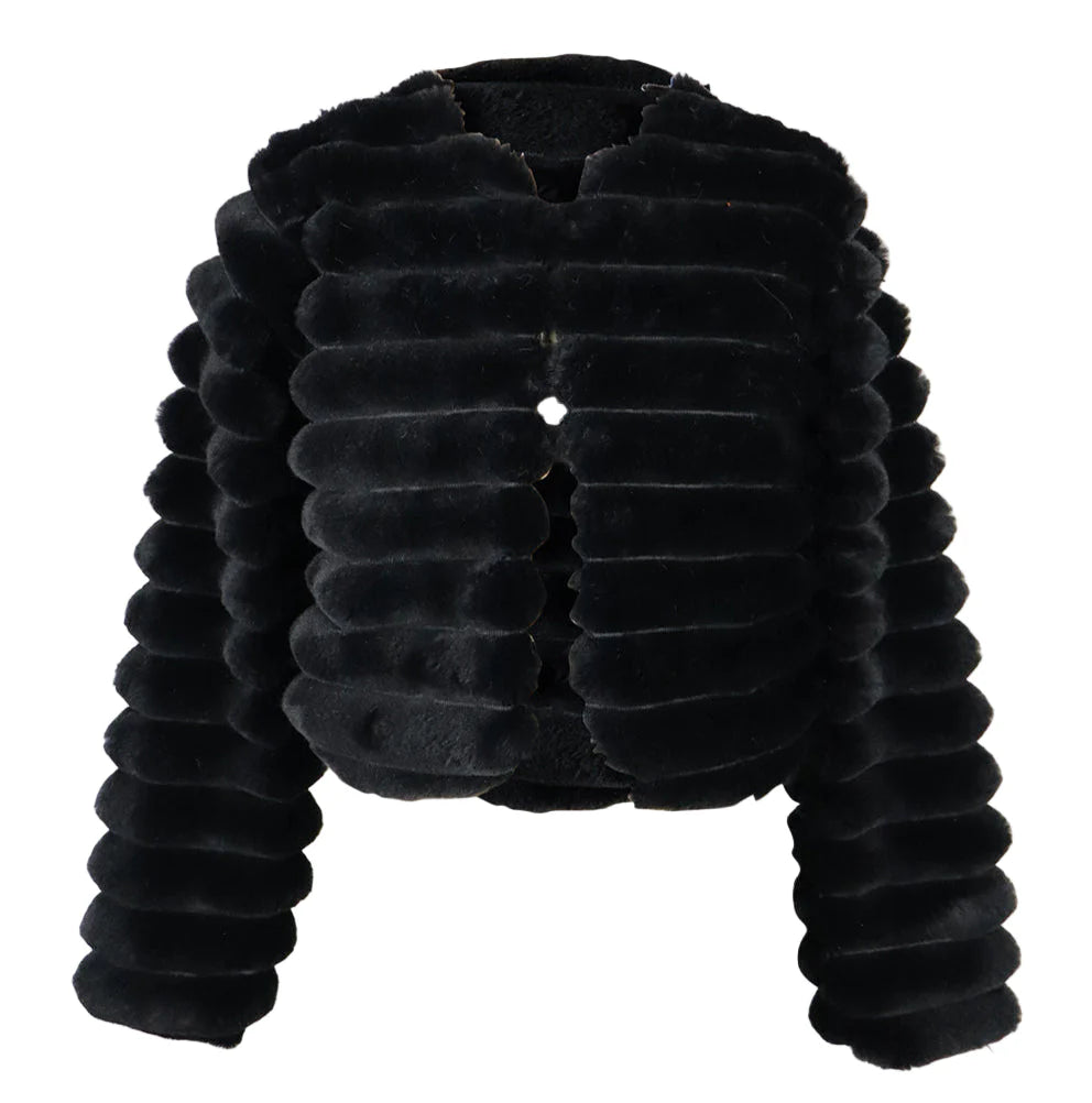 Black fur jacket