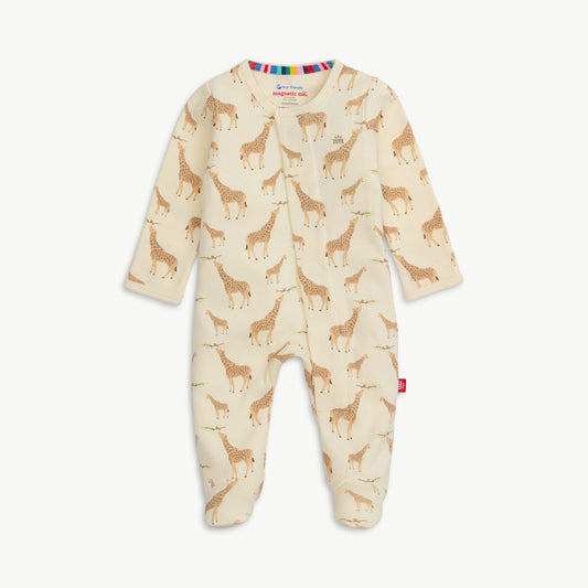 Jolie giraffe footie - cream