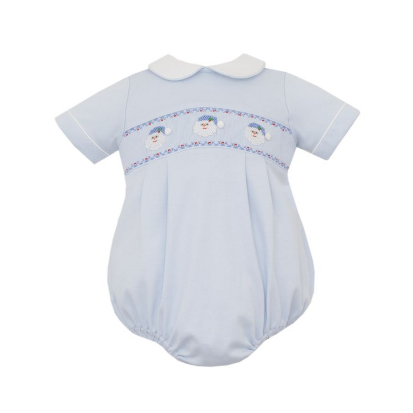 Santa face light blue s/s bubble