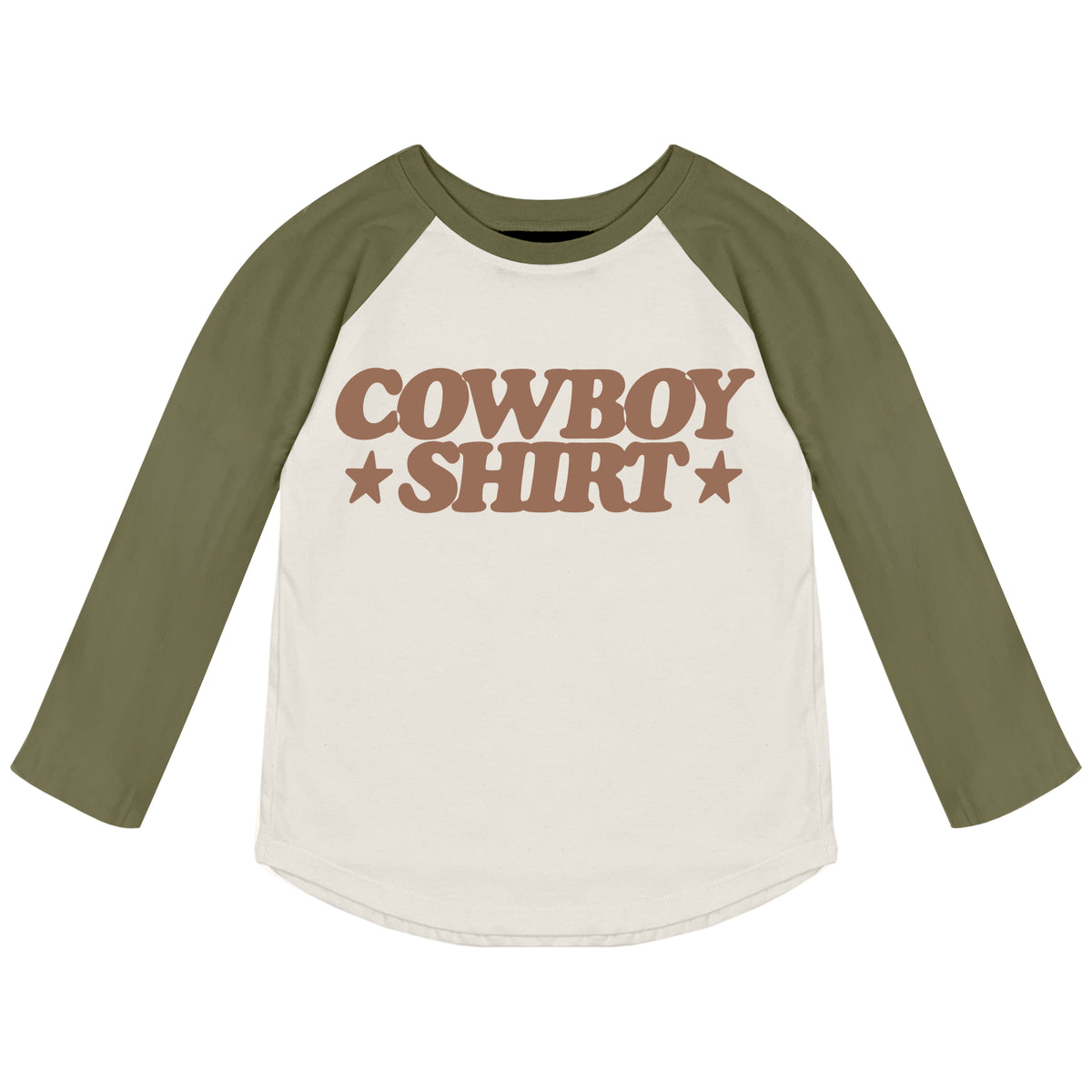 Cowboy shirt raglan tee