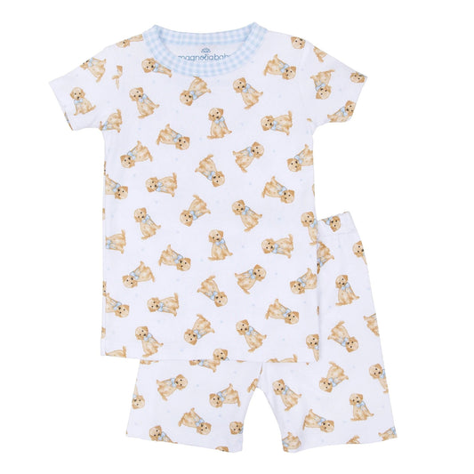 Sweet golden s/s pjs - light blue