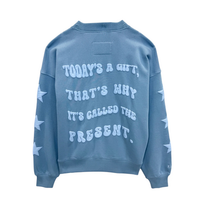 Leah crew - baby blue/glacier