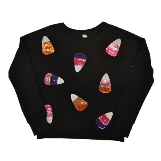 Sequins candy corns sweatshirt