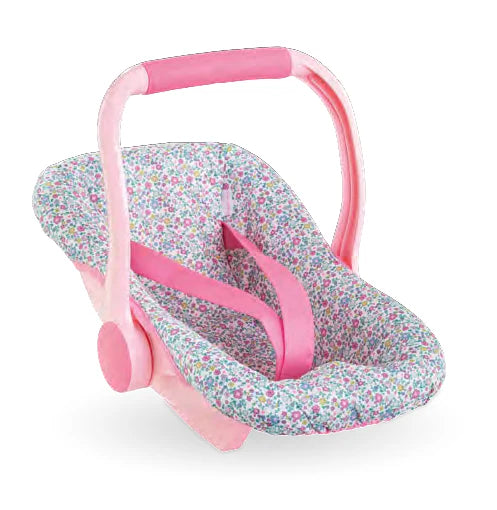 Blue & pink floral baby doll carrier