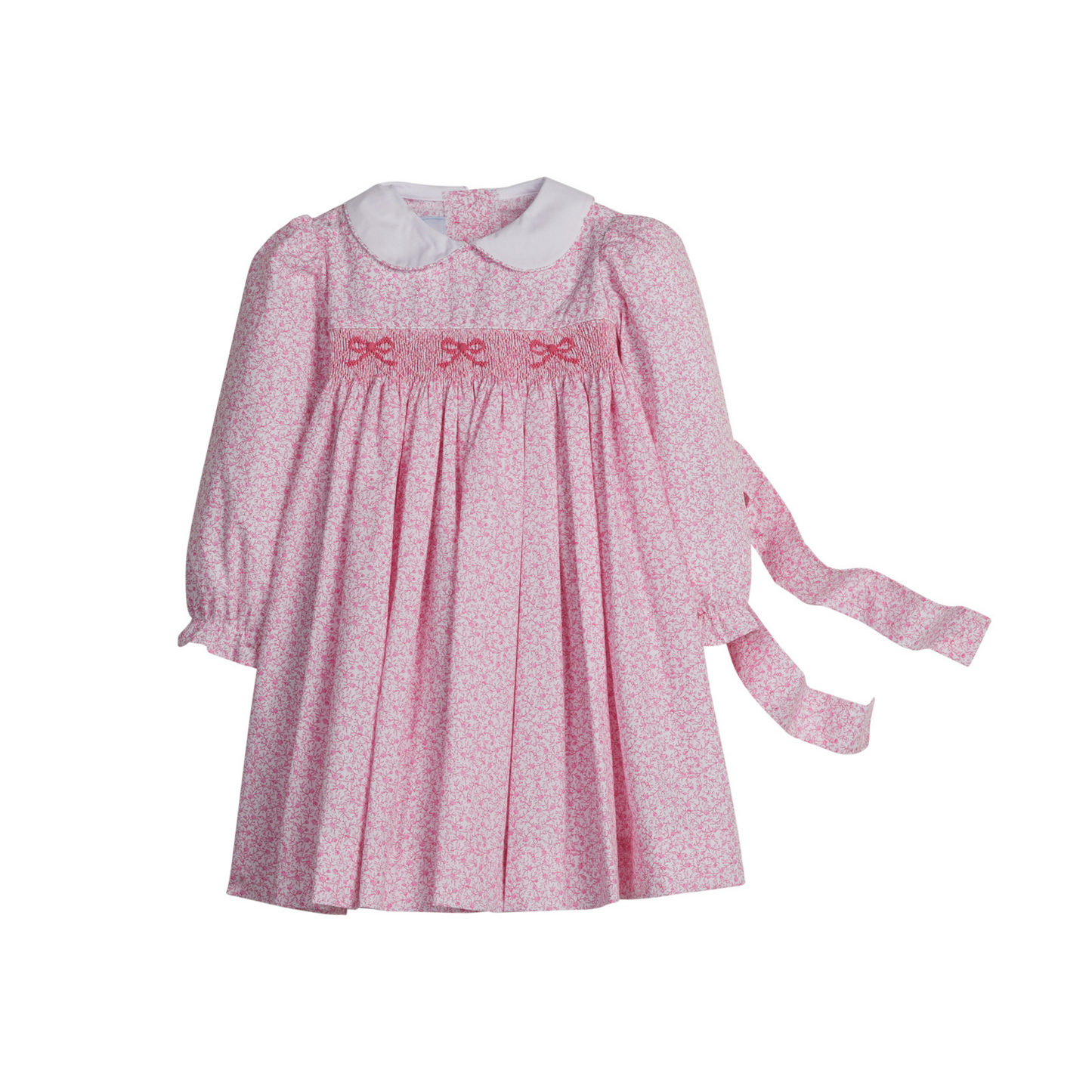 Smocked Natalie dress - pink vinings