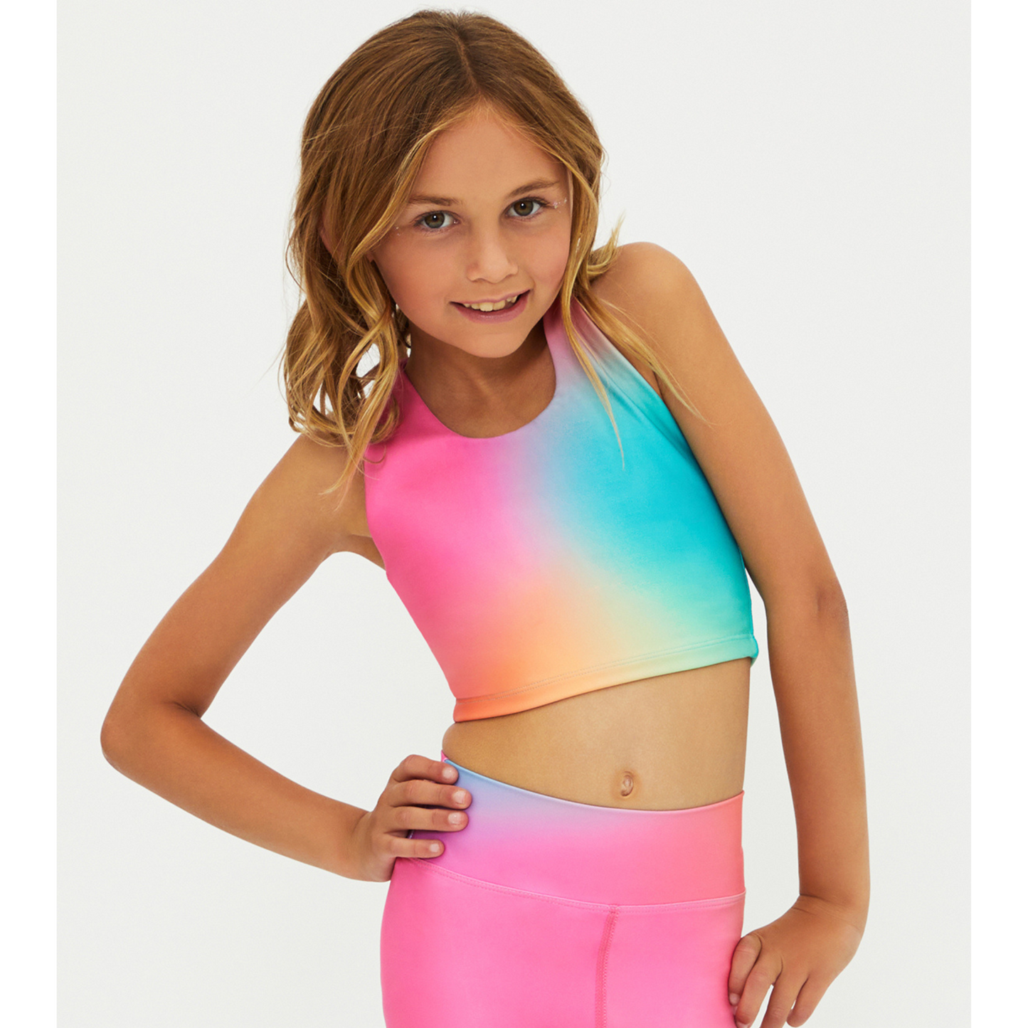 Little clementine top - strawberry sunset ombre