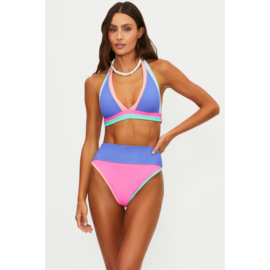 Moana swim top - sherbert shores colorblock