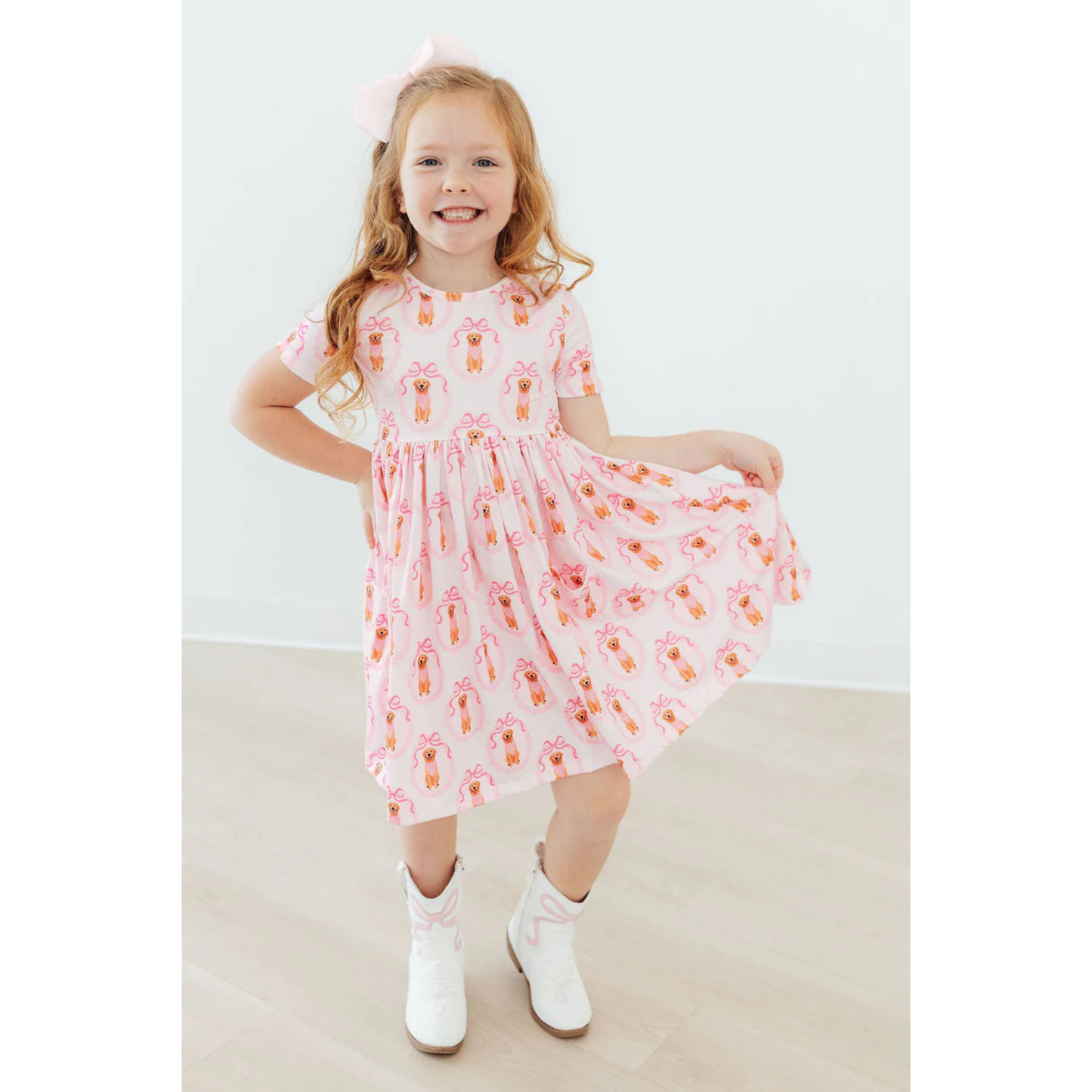 Girl's best friend s/s pocket twirl dress
