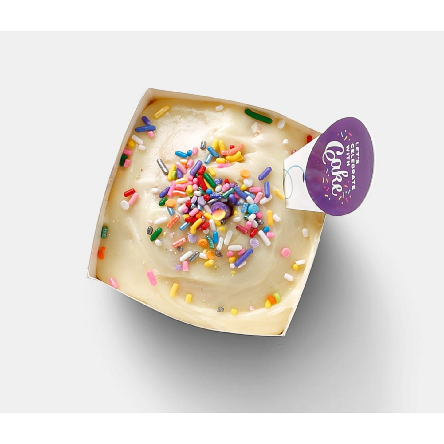 Pink happy birthday cake card - vanilla confetti