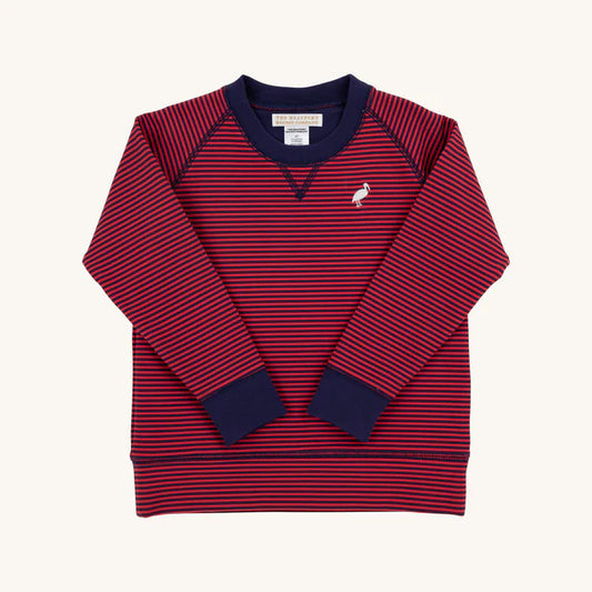 Cassidy comfy crewneck - richmond red/nantucket navy stripe