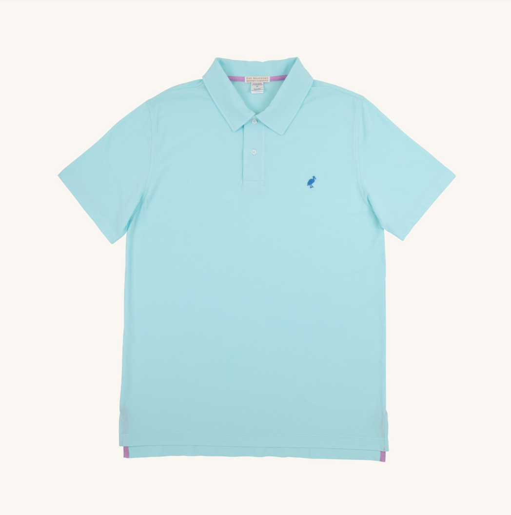 Croquet party beach polo - edisto egg blue