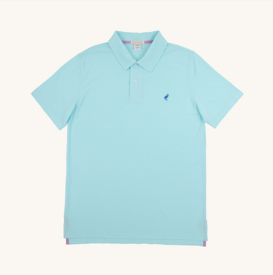 Croquet party beach polo - edisto egg blue