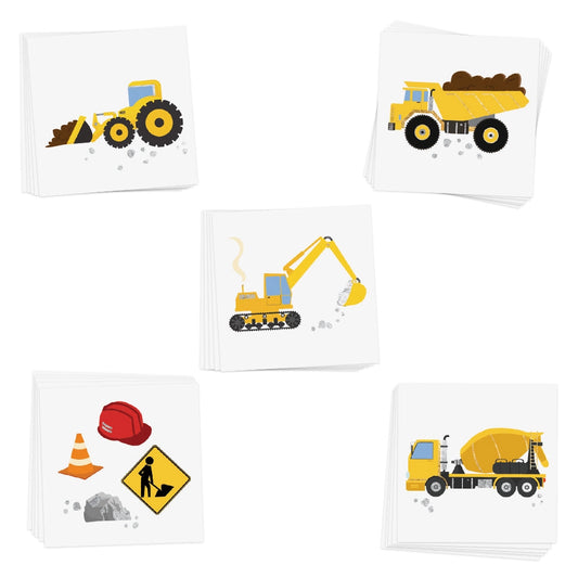 Construction zone metallic tattoos