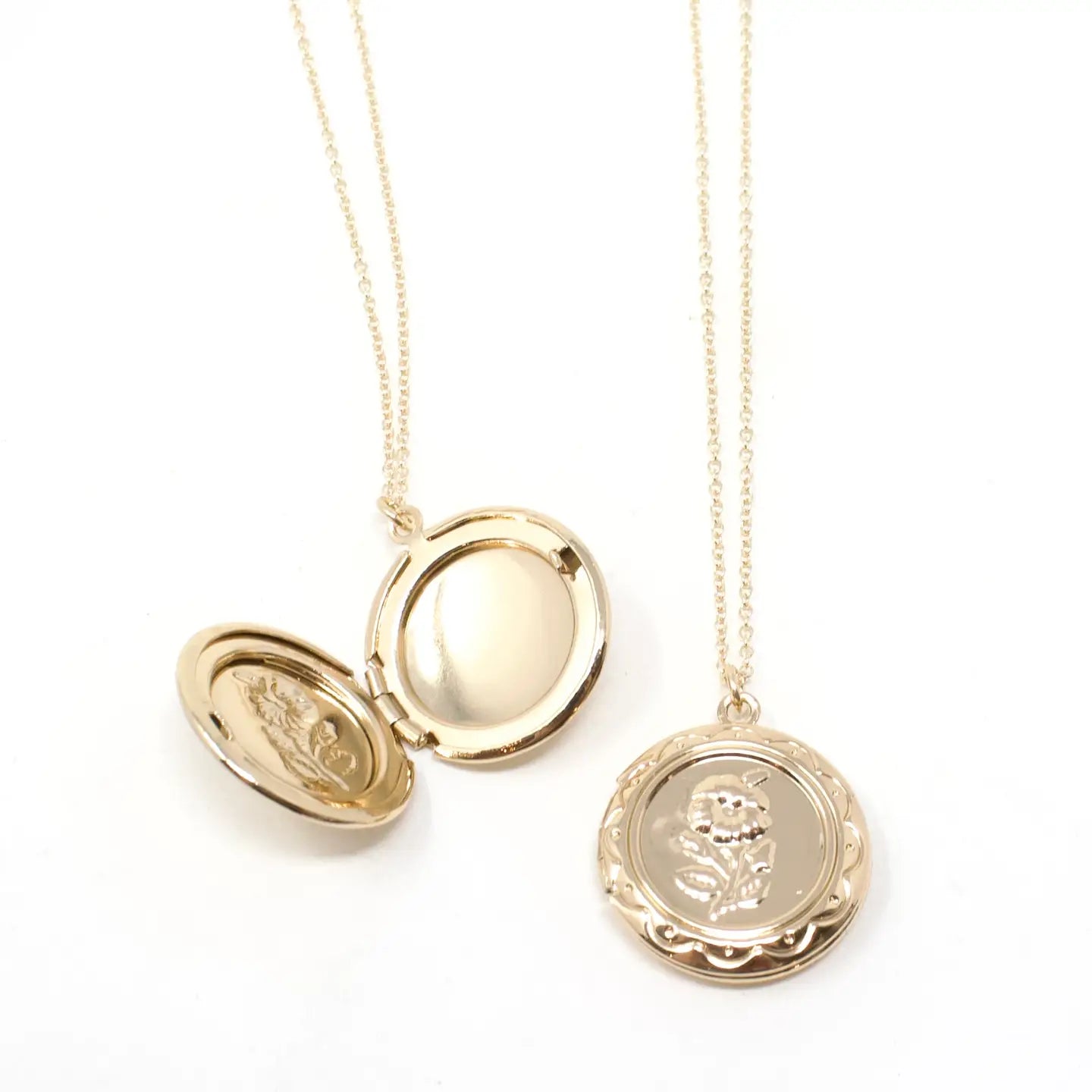 Floral necklace - locket