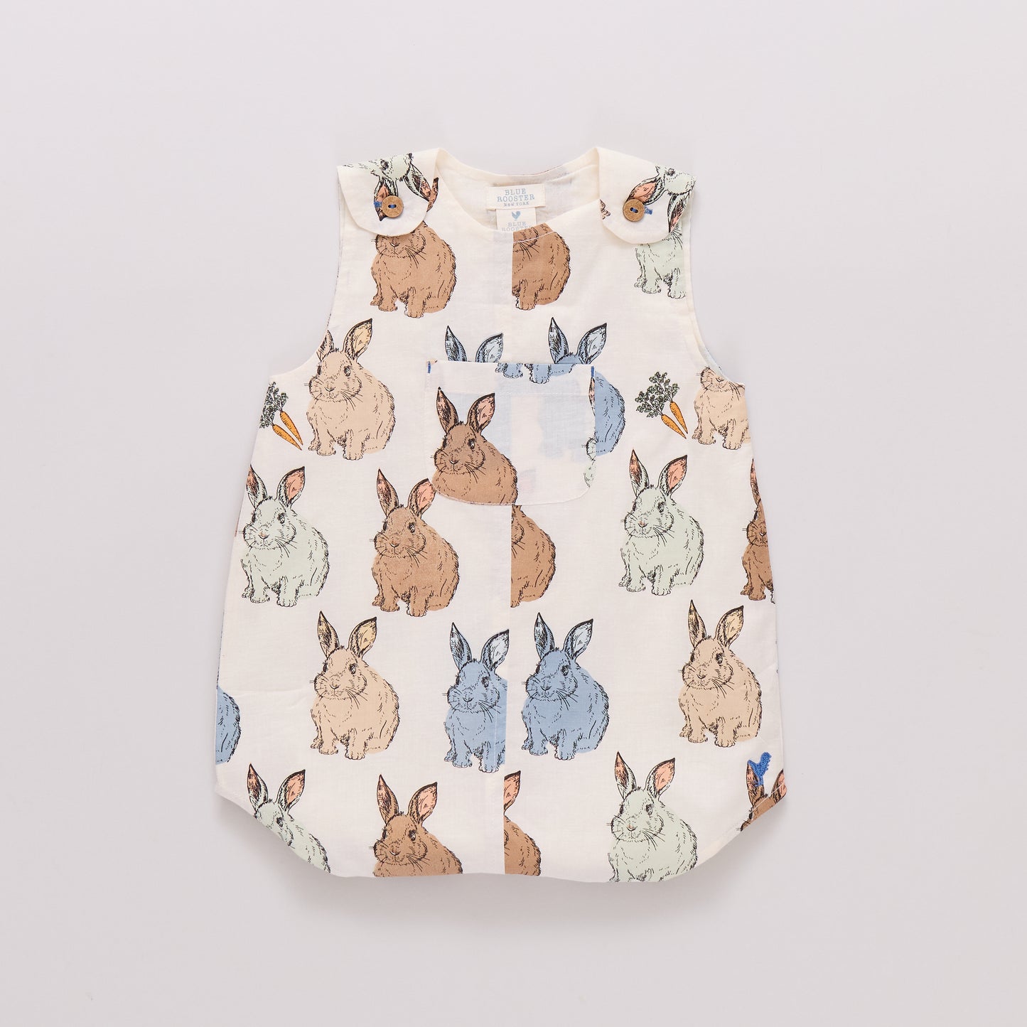 Noah jumper - blue vintage bunnies