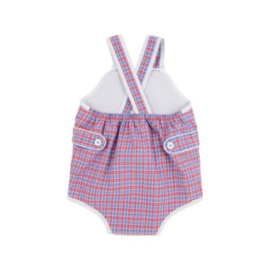 Skipper sunsuit - lawn party plaid