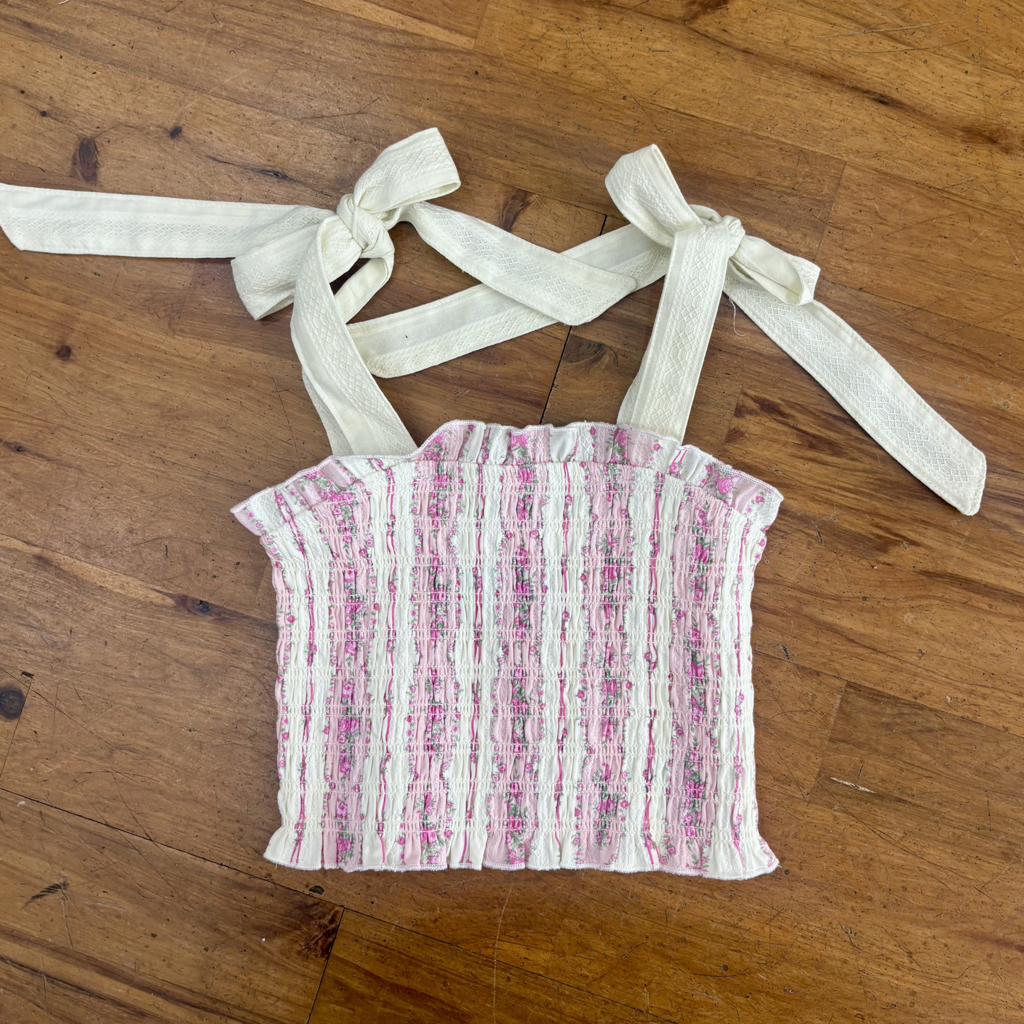 Sunny tie top - baby pink