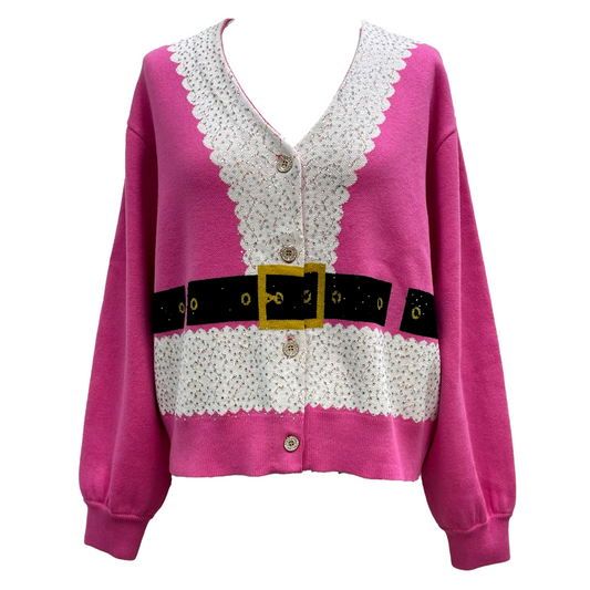 Santa's coat cardigan - pink