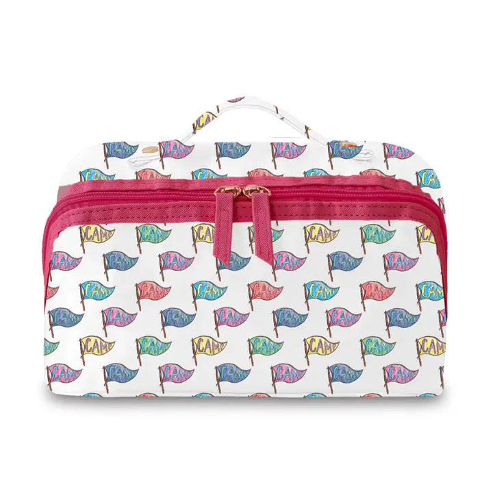 Camp pennant cosmetic bag