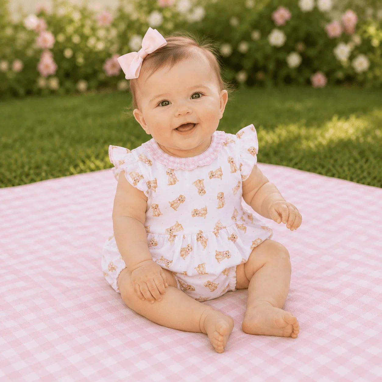 Sweet golden flutters bubble - pink