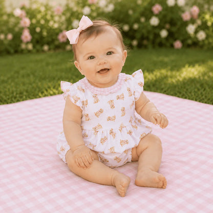 Sweet golden flutters bubble - pink