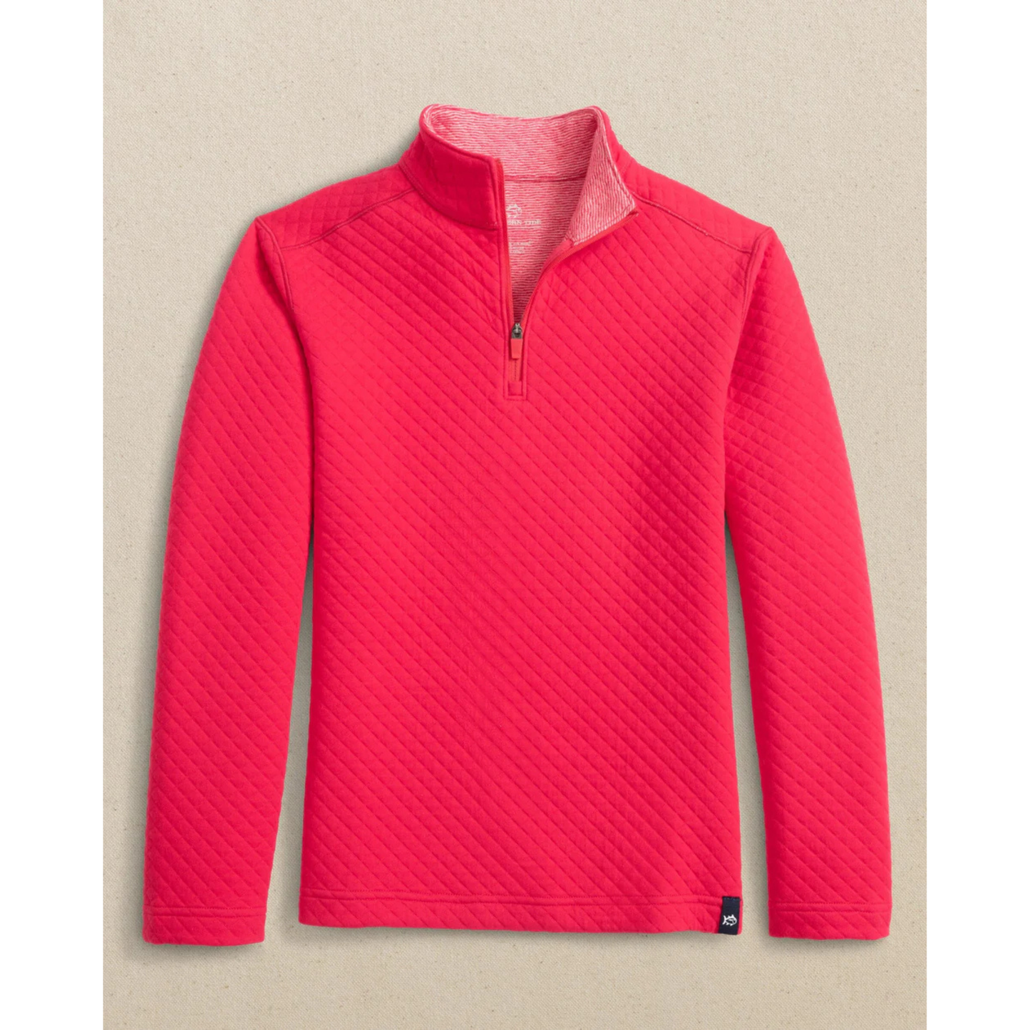 Oak island l/s quarter zip - grenadine red