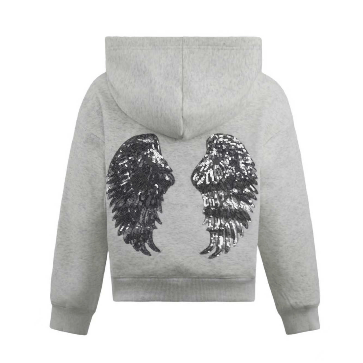 Silver angel wings hoodie